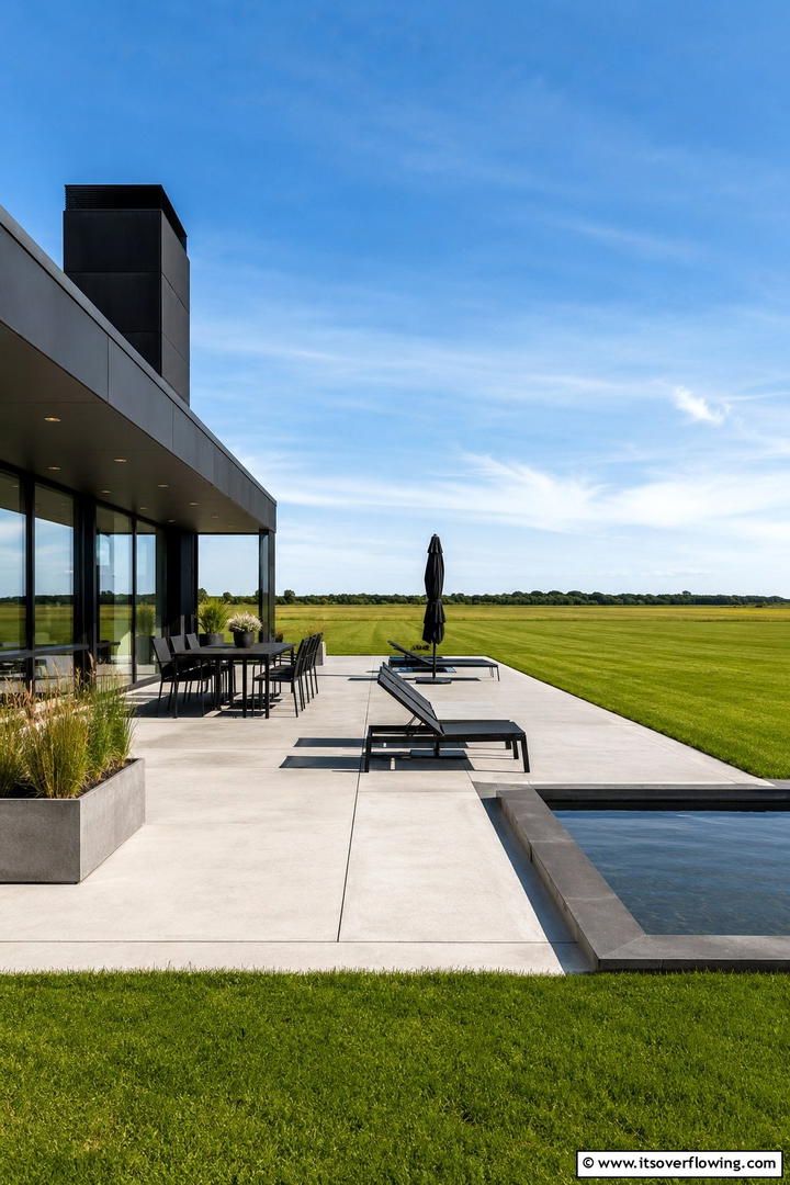 Sleek Stone Accents - 30 Scandinavian House Exterior Ideas for Modern Homes