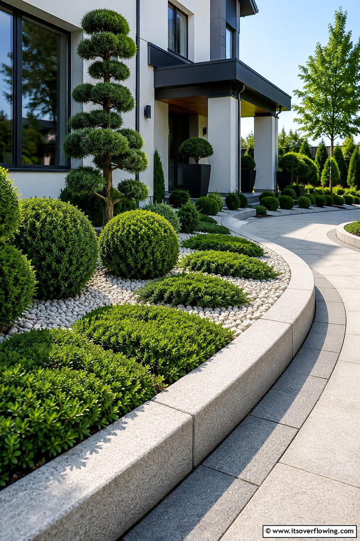 Sleek Stone Borders - 30 Modern Garden Edging Ideas to Define Your Outdoor Space