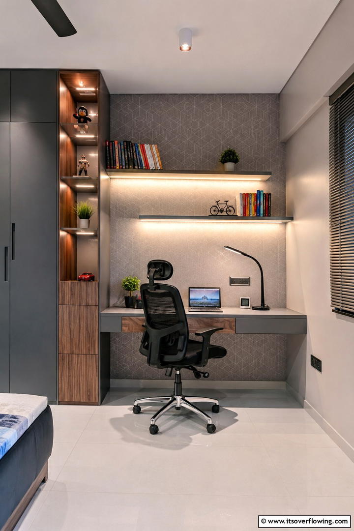 Sleek Study Nook - 30 Teen Hangout Room Ideas for Modern & Functional Spaces