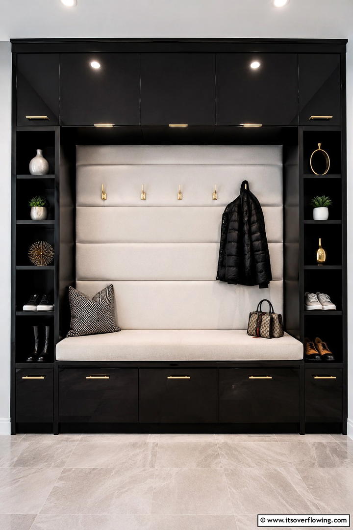 Sleek Urban Mudroom Bench - 30 Functional Mudroom Bench Ideas for Organized Entryways