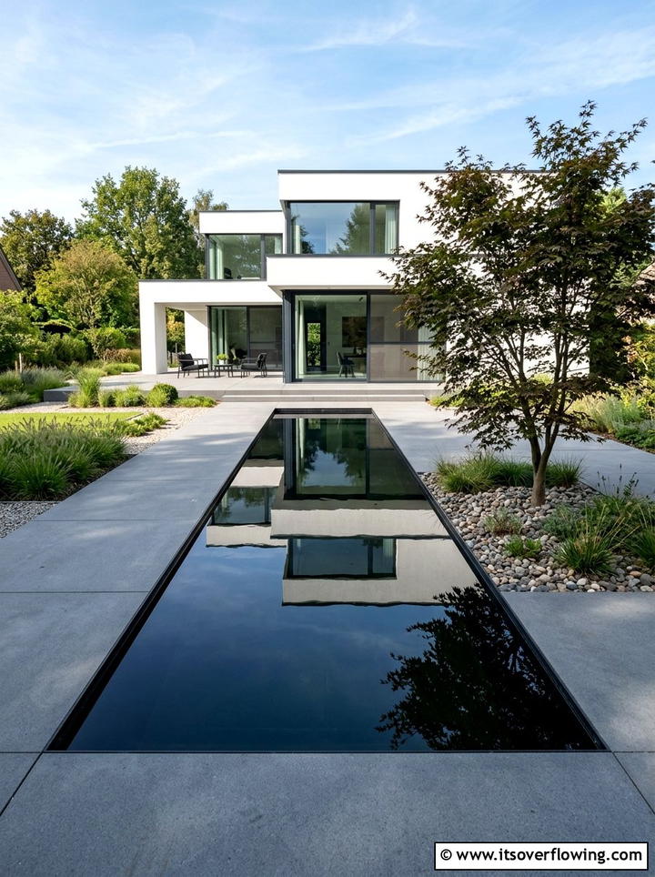 Sleek Water Feature - 25 garden ideas for contemporary homes