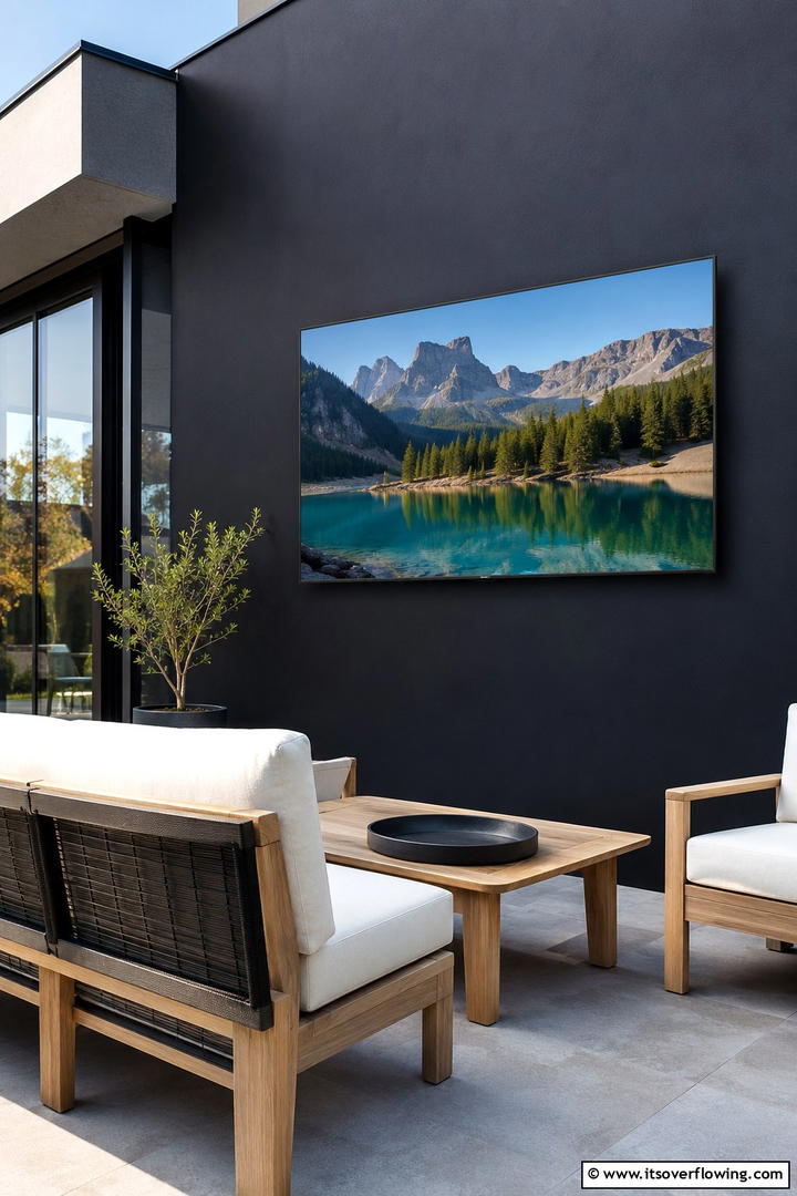Sleek Weatherproof Design - 30 Outdoor TV Ideas for Entertainment Under the Sky