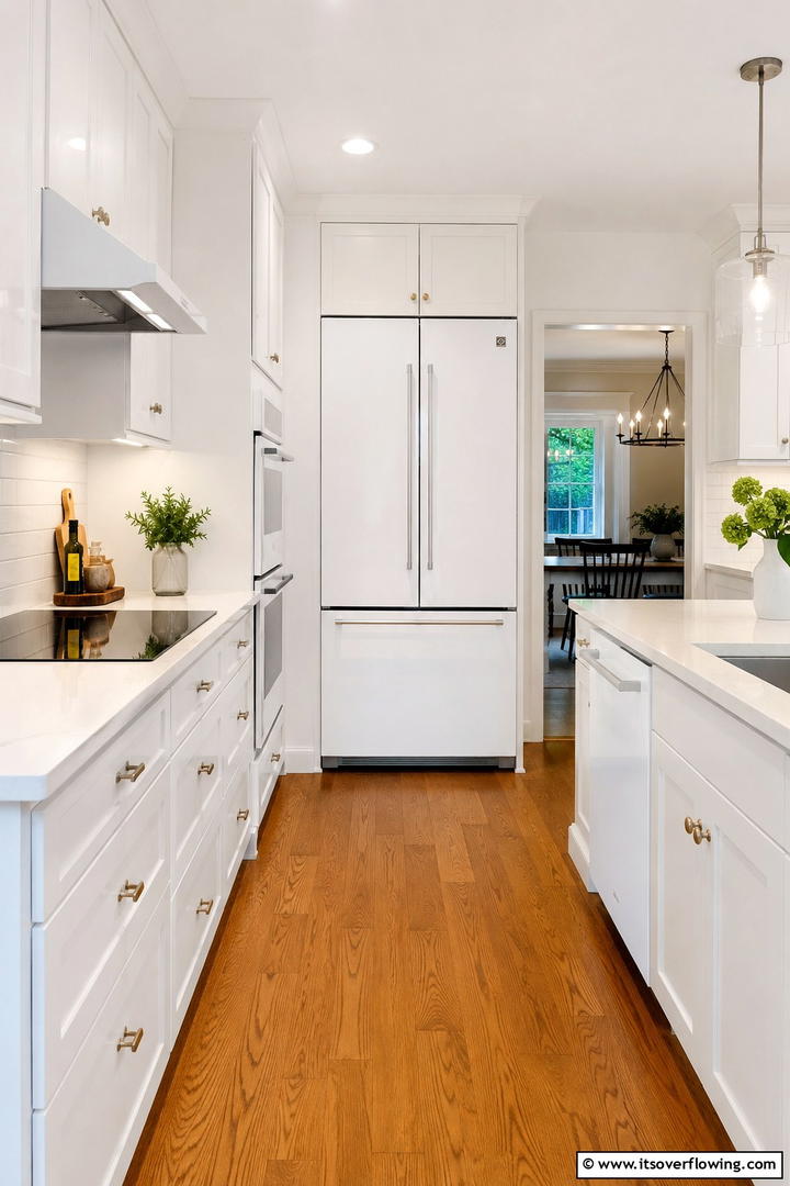 Sleek White Appliances - 30 Small White Kitchen Ideas for Bright, Airy Spaces