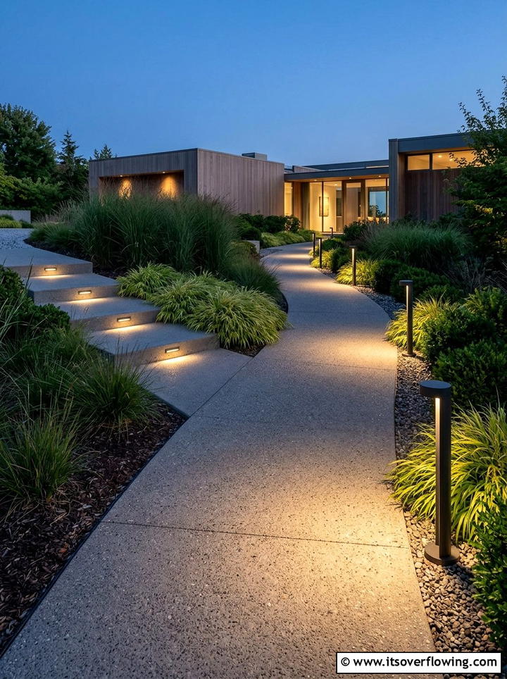 Sleek outdoor lighting - 25 garden decor ideas with modern accents