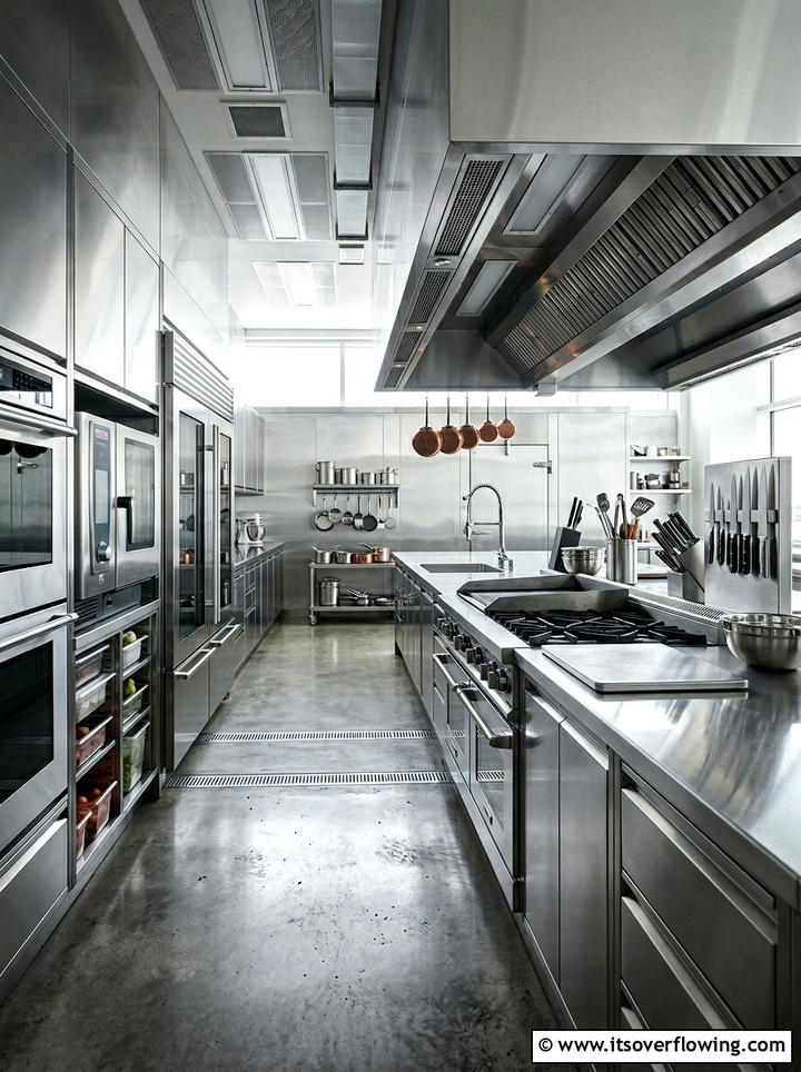 Sleek stainless steel kitchen - 25 backyard ideas with outdoor kitchen