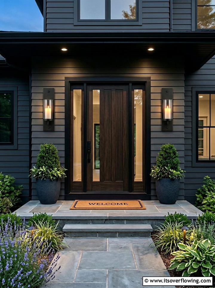Sleek wall mounted candle sconces - 25 front porch decor ideas with candle holders