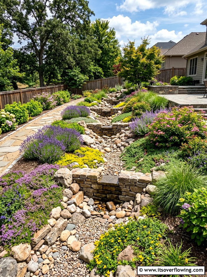Sloped Backyard Drainage - 25 creative garden ideas with dry creek beds