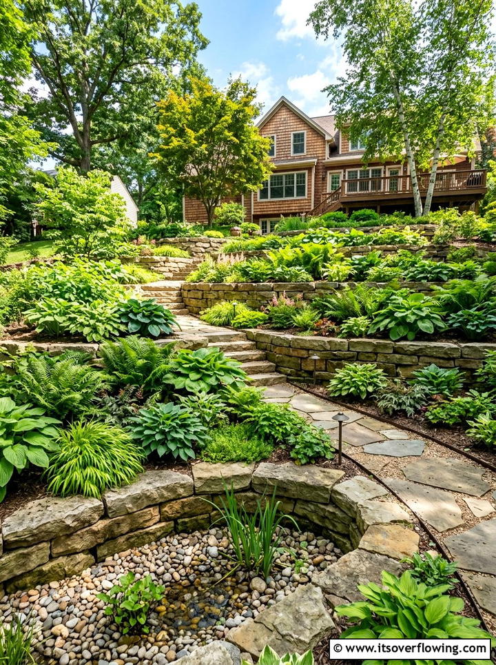 Sloped Backyard Drainage - 25 backyard ideas with rain garden