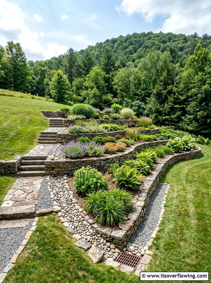 Sloped Yard Drainage - 25 creative garden ideas with rain gardens