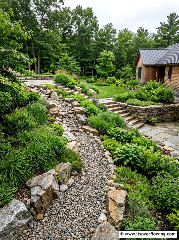 Sloped Yard Erosion Control With Gravel - 25 cheap garden ideas with gravel