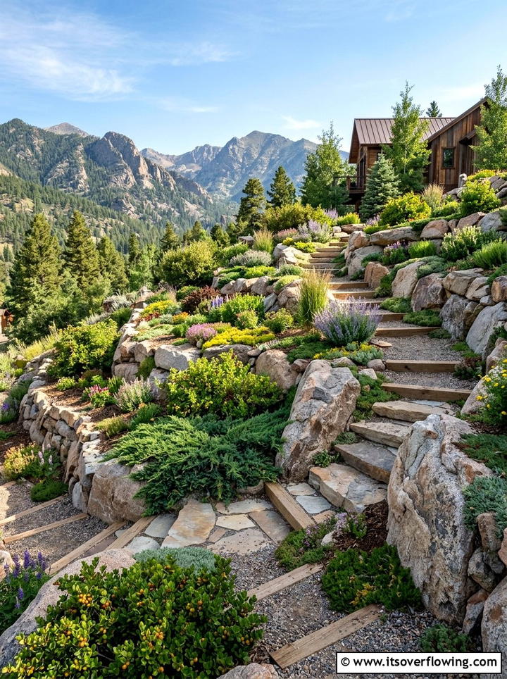 Sloped Yard Landscaping - 25 backyard ideas with boulder accents