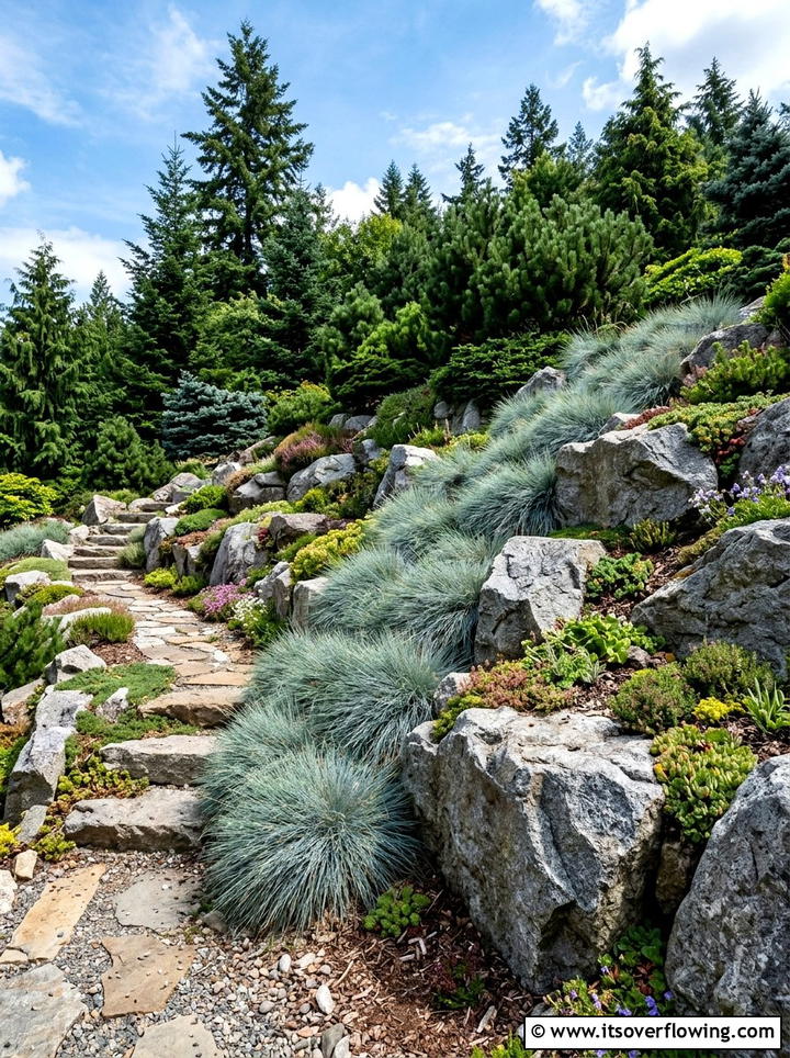 Sloped backyard layering - 25 garden design ideas with layering