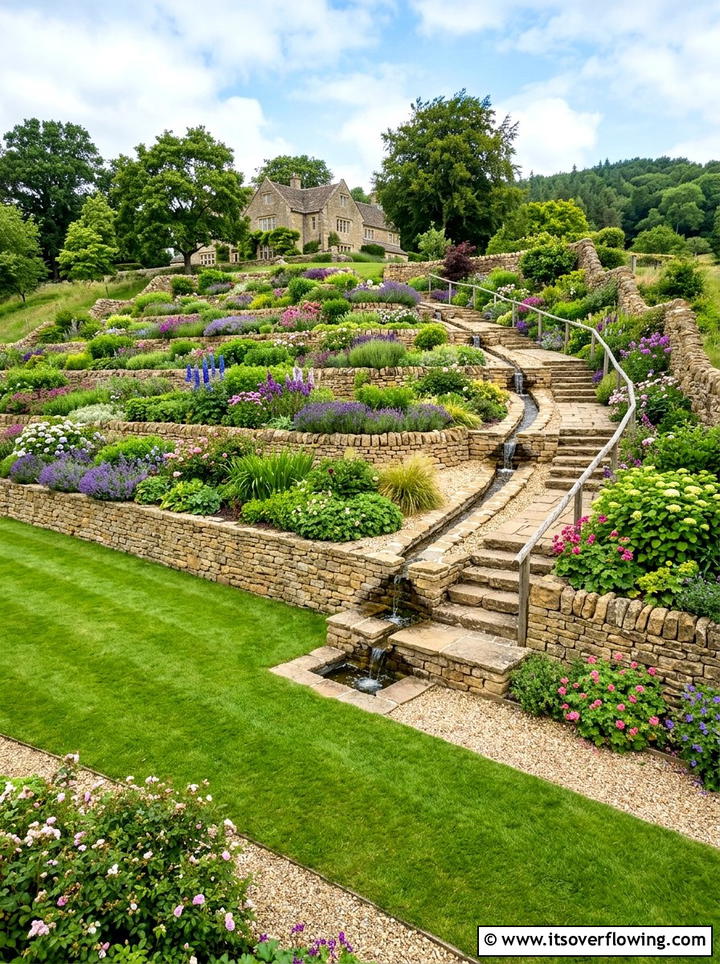 Sloped garden drainage - 25 garden ideas for rainy climate