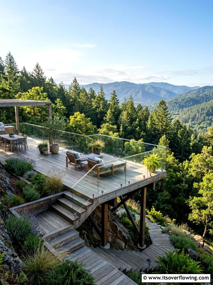 Sloping Garden Deck - 25 garden ideas with deck