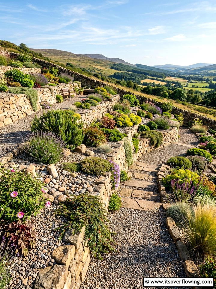 Sloping gravel garden - 25 garden design ideas with gravel gardens