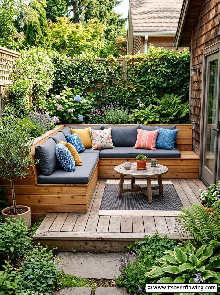 Small Backyard Built In Seating - 25 creative garden ideas for small yards