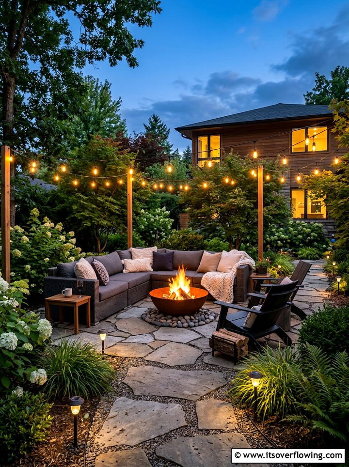 Small Backyard Fire Bowl Lounge - 25 small garden ideas with fire bowl