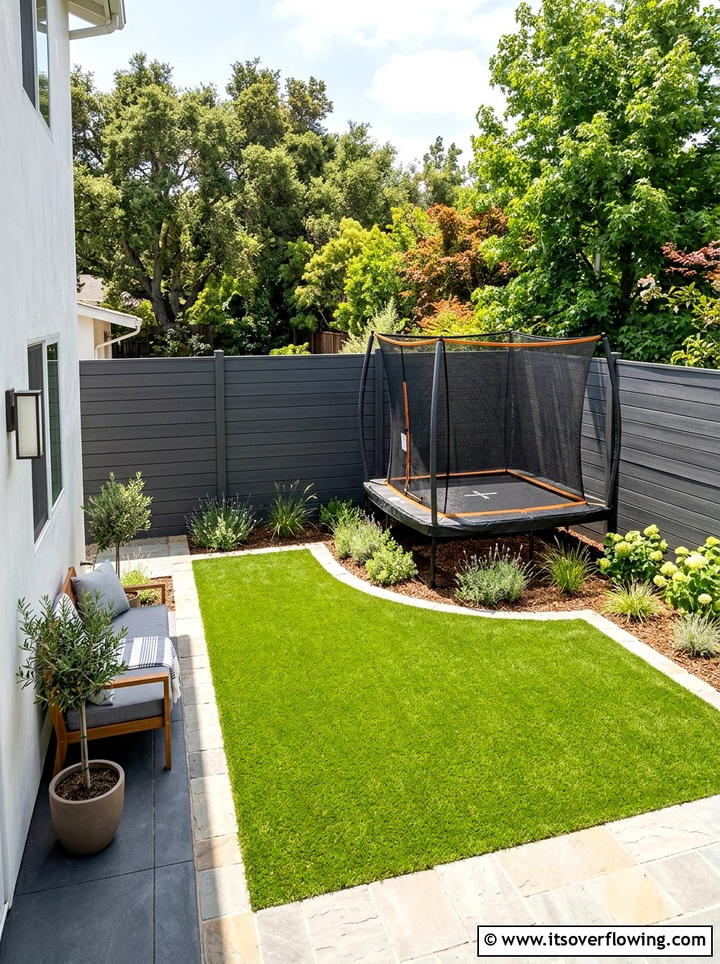 Small Backyard Play Layout - 25 backyard ideas with trampoline zone