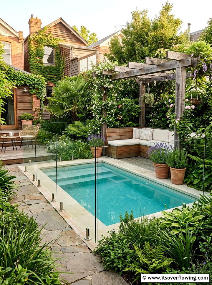 Small Backyard Pool With Corner Pergola - 25 backyard ideas with pool and pergola