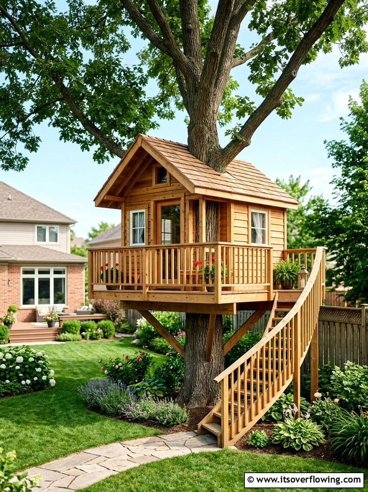 Small Backyard Treehouse - 25 backyard ideas with treehouse
