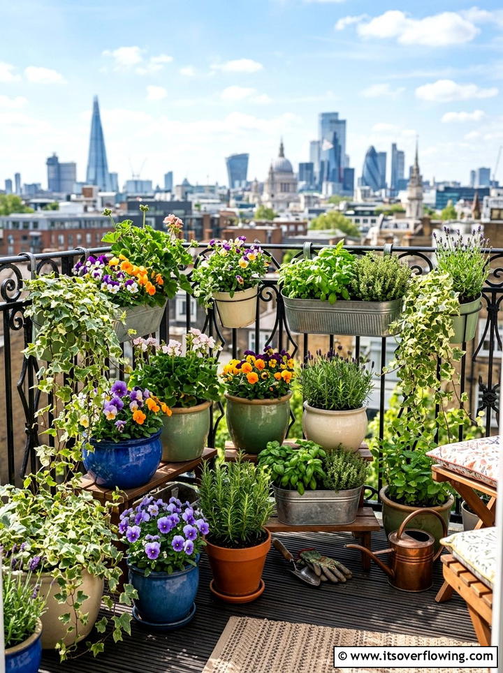Small Balcony Container Garden - 25 creative garden ideas for spring makeover