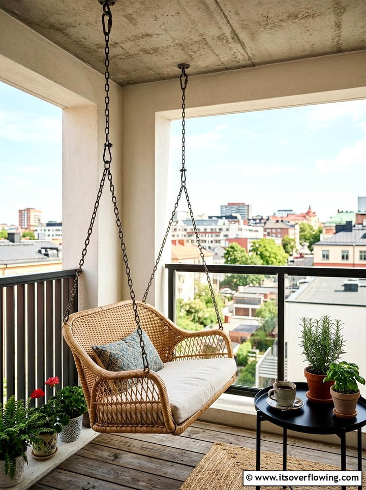 Small Balcony Porch Swing - 25 garden decor ideas with porch swings