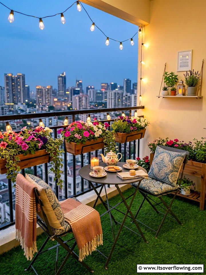 Small Balcony Tea Area - 25 creative garden ideas with tea gardens