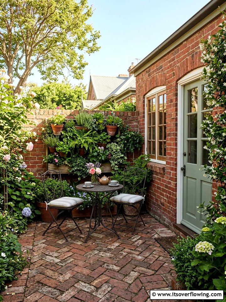 Small Brick Patio - 25 backyard ideas with brick patio