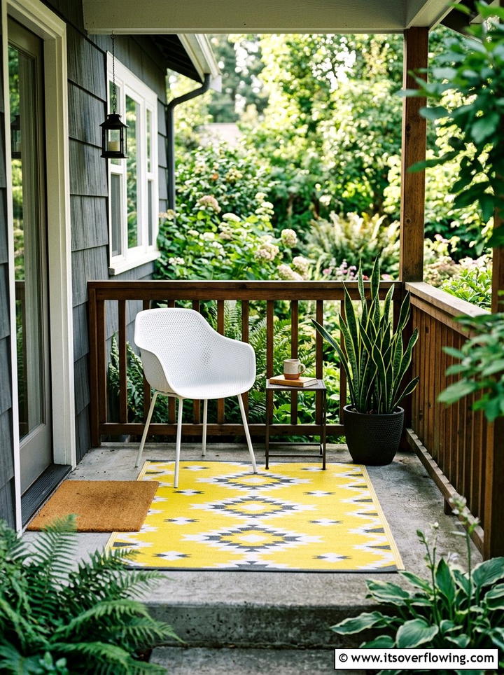 Small Concrete Porch - 25 front porch ideas with outdoor rug