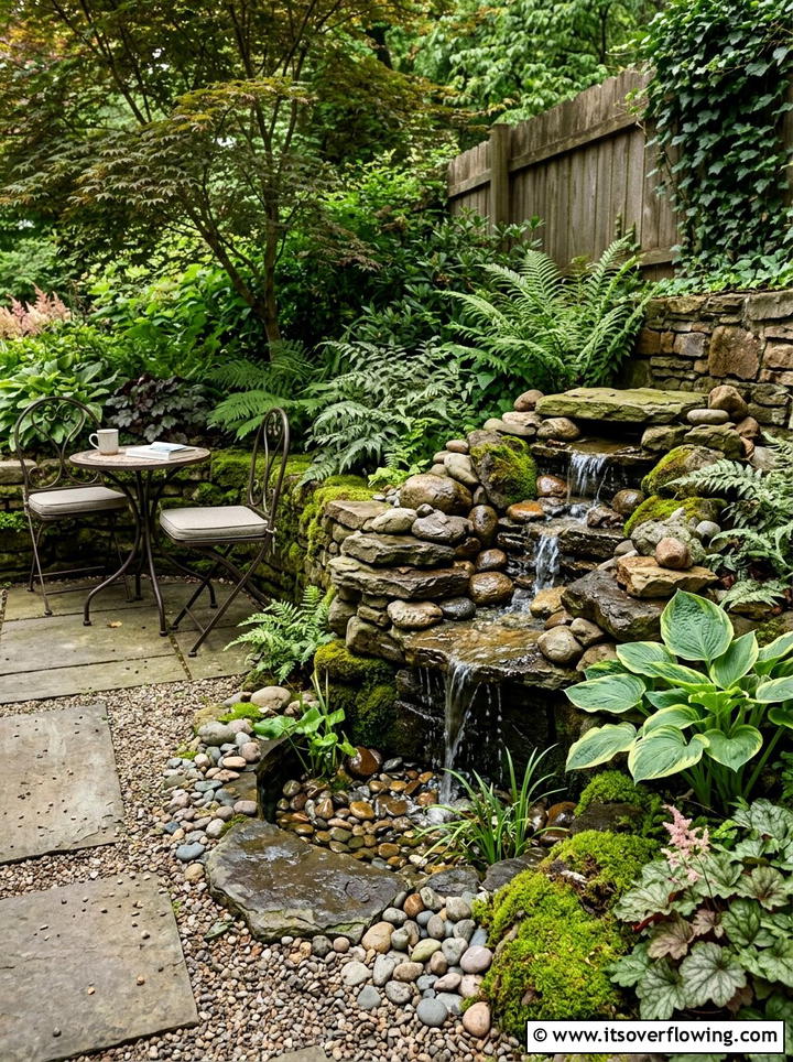 Small Corner Waterfall - 25 garden ideas with waterfall