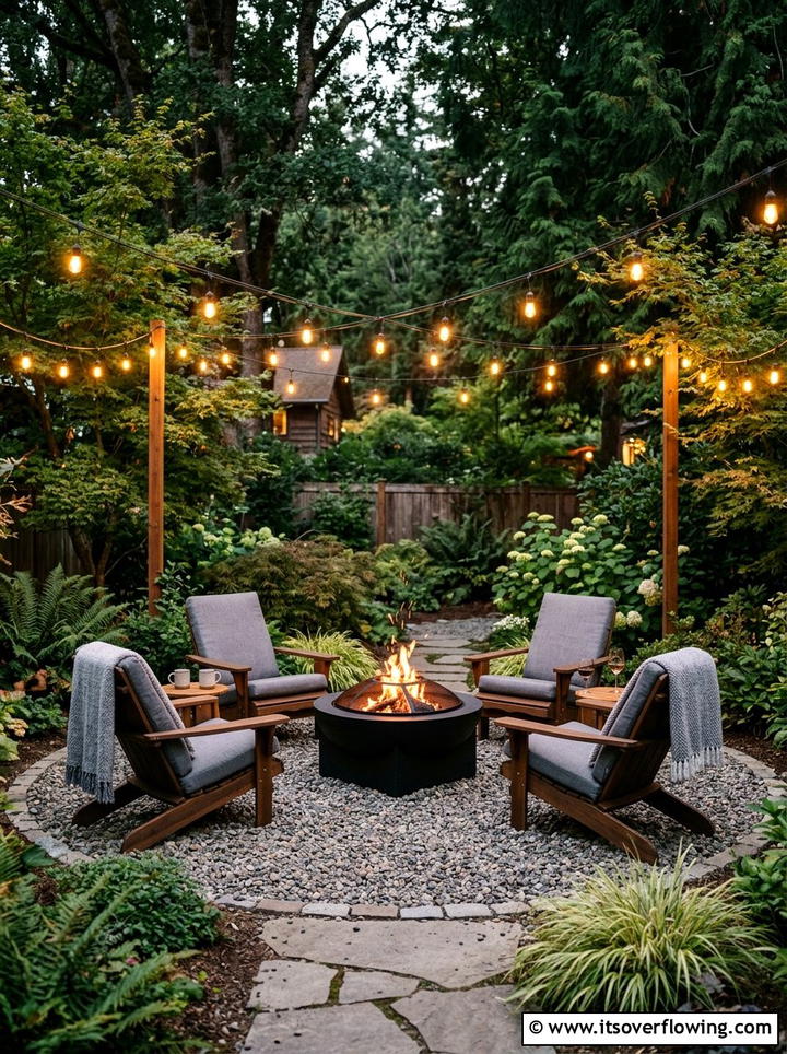 Small Fire Pit Area - 25 small garden ideas with cozy seating