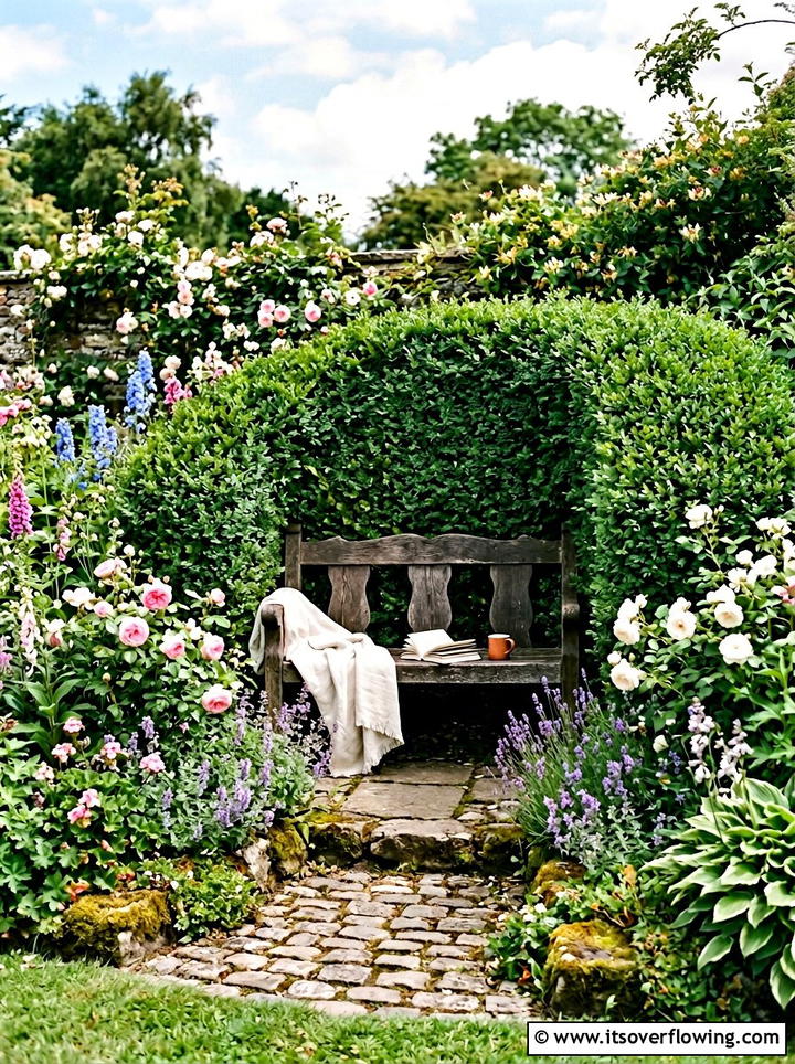Small Garden Alcove Bench - 25 garden ideas with bench seating