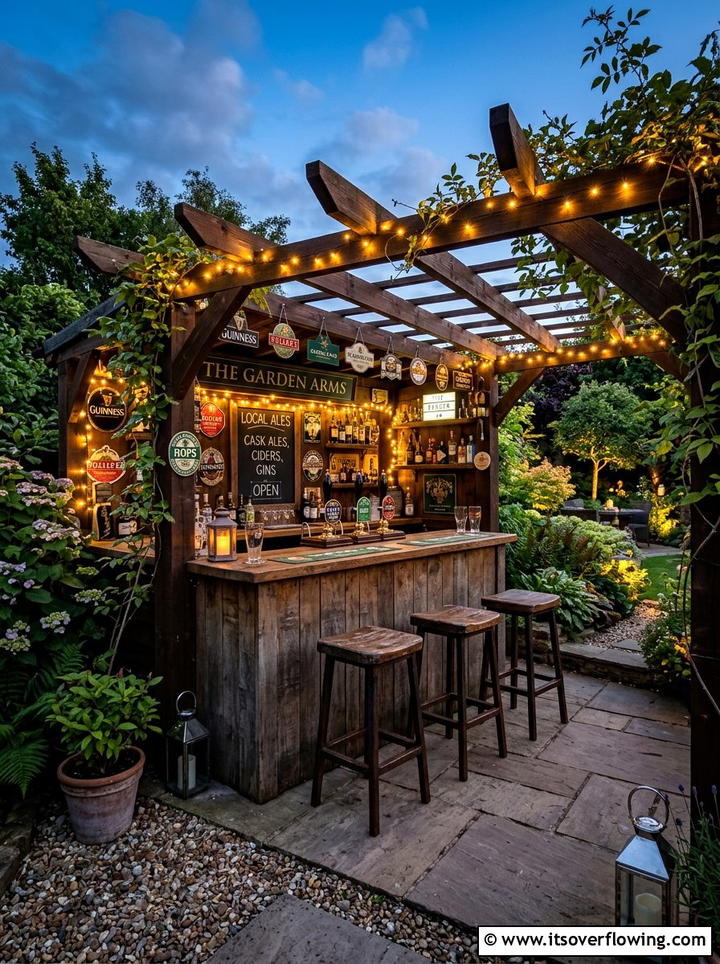 Small Garden Bar Under Pergola - 25 small garden ideas with pergola corner