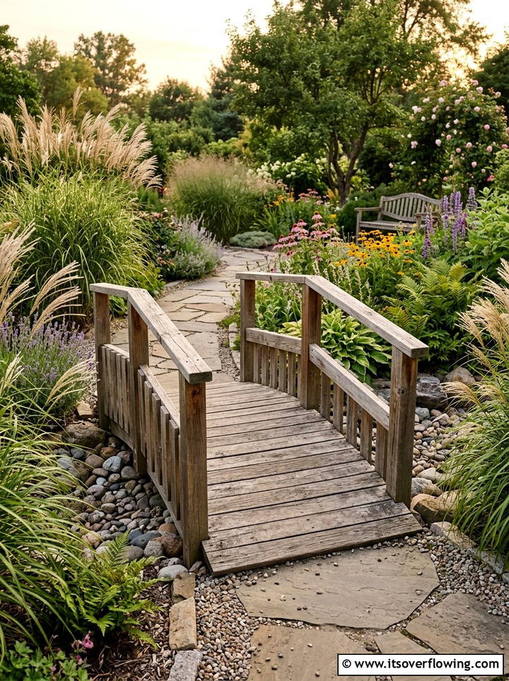 Small Garden Bridge - 25 garden decor ideas with pallet projects