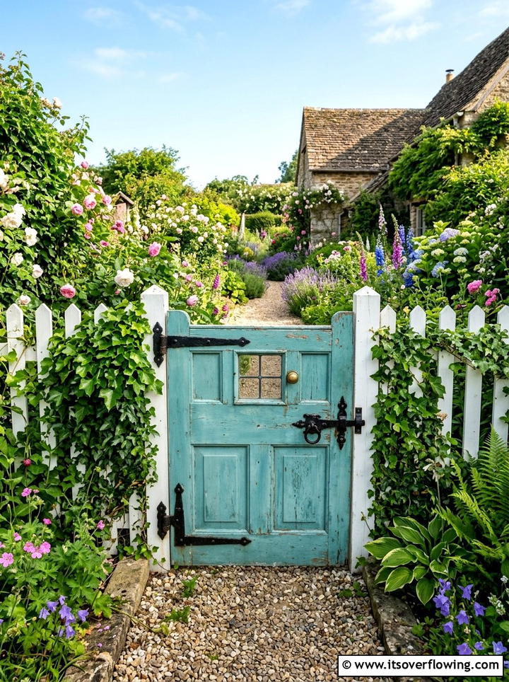 Small Garden Gate - 25 upcycled garden ideas with cabinet doors
