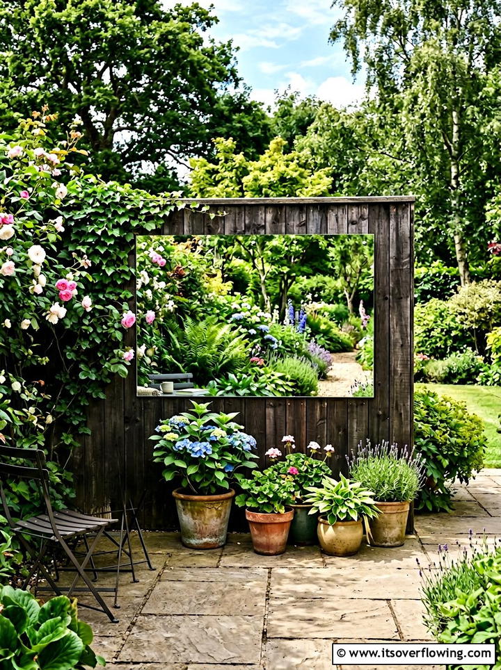 Small Garden Mirror - 25 small garden ideas with modern style