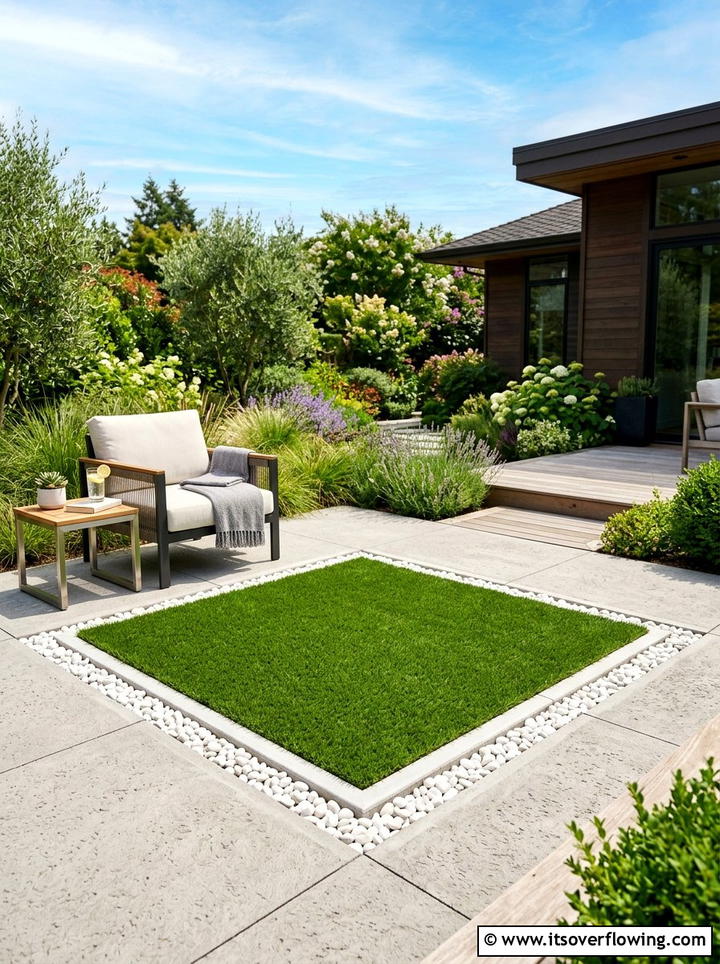 Small Grass Alternative - 25 small garden ideas with modern style