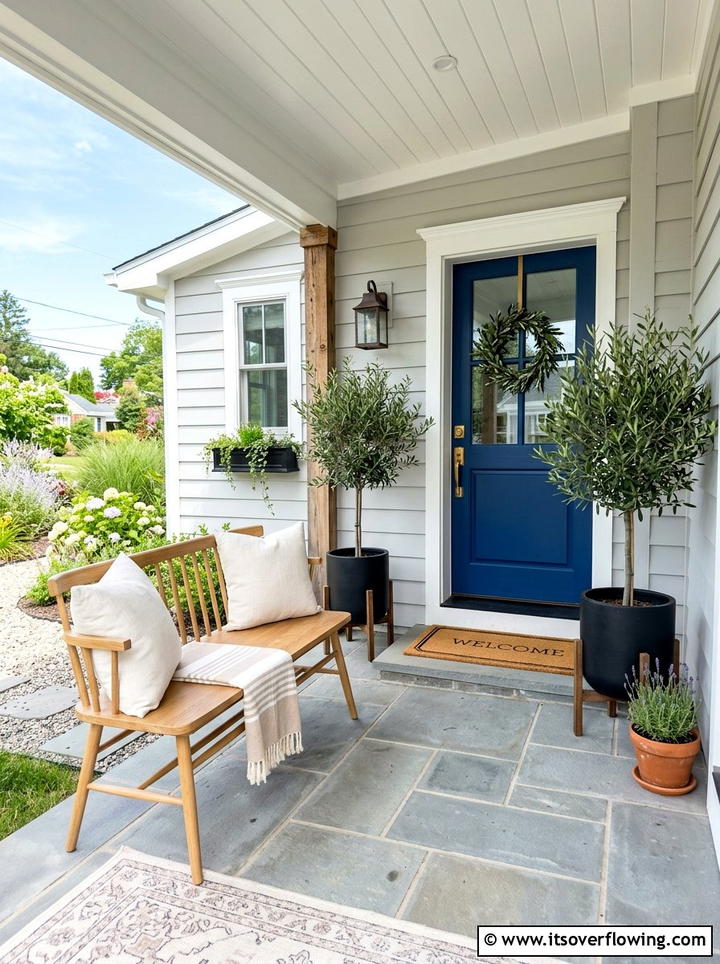 Small Porch Bench - 25 front porch ideas for narrow entry