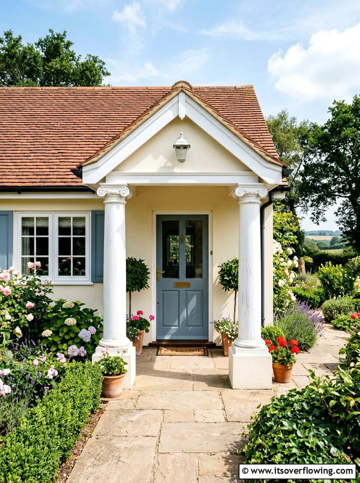 Small Portico With Single Columns - 25 front porch ideas with columns