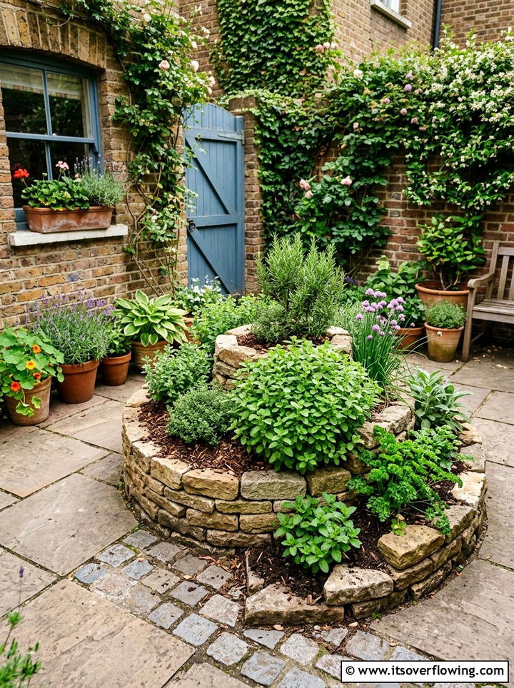 Small Space Herb Spiral - 25 creative garden ideas with spiral herb beds