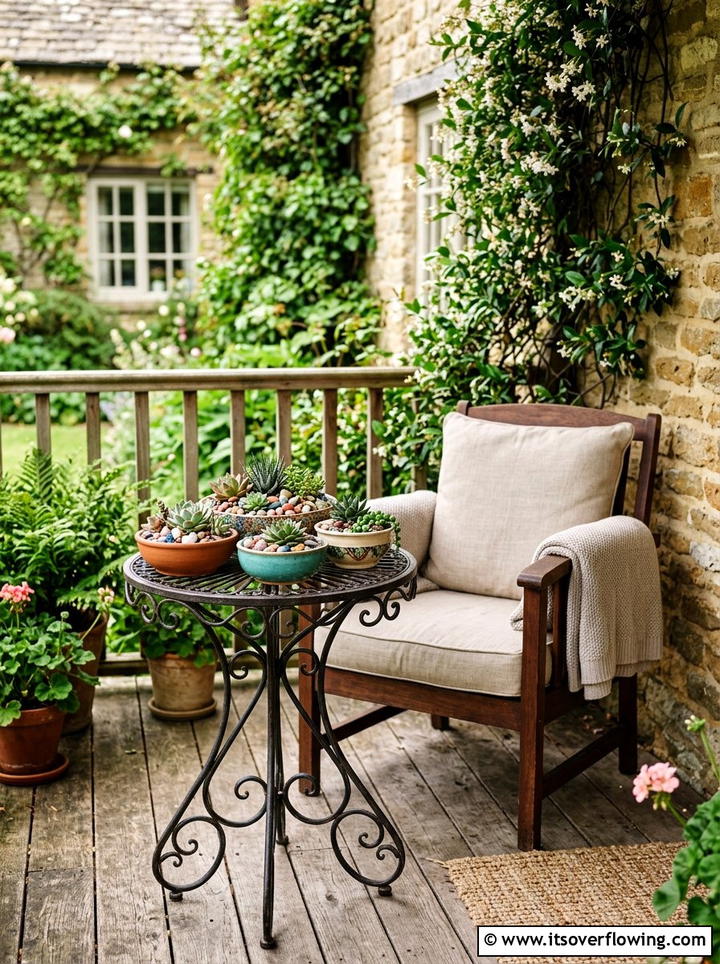Small Succulent Ceramic Bowls - 25 front porch ideas with ceramic pots