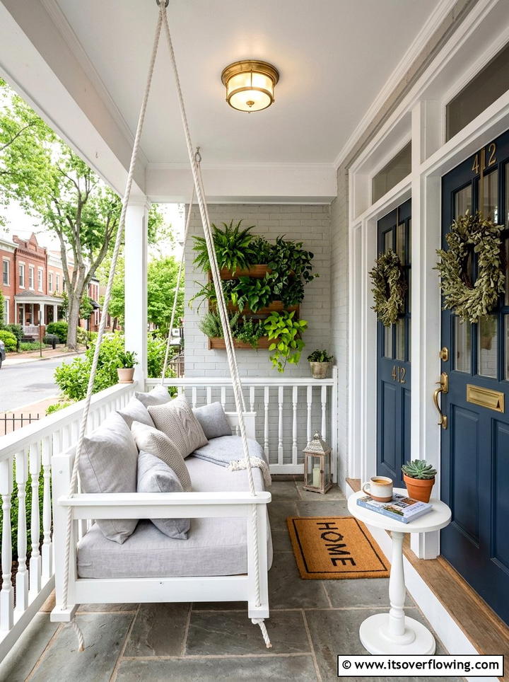 Small Urban Entryway Porch - 25 front porch ideas with porch bed swing
