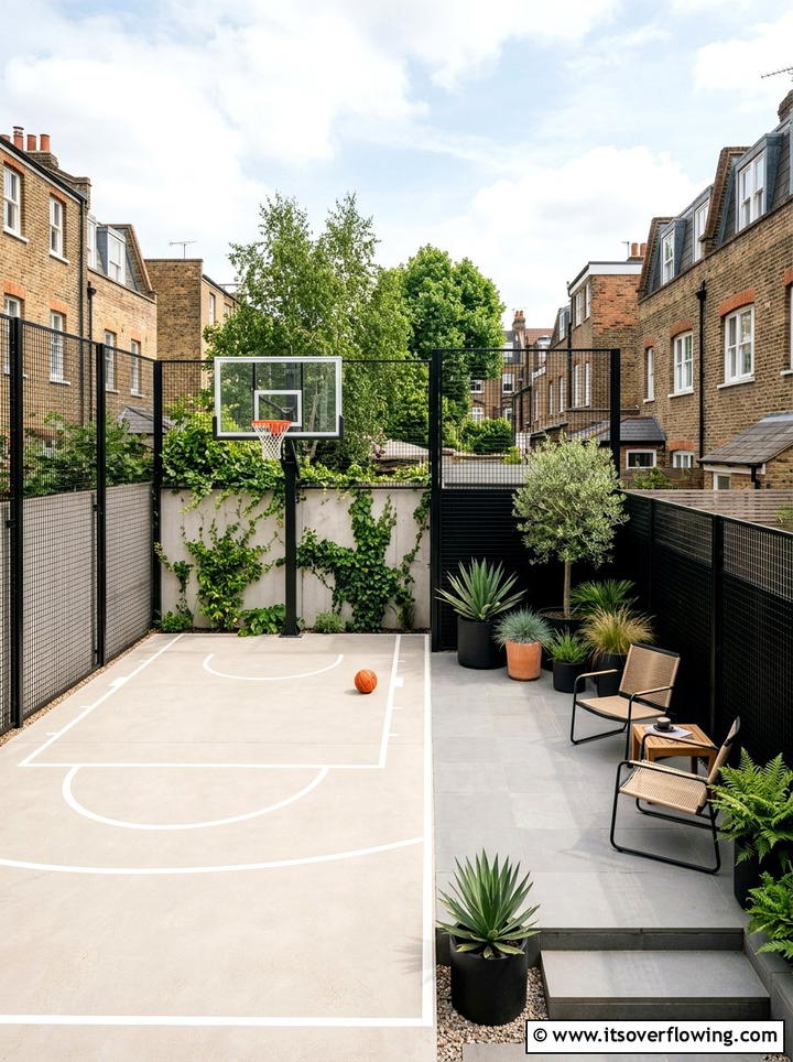 Small backyard sports court - 25 backyard ideas with sports court