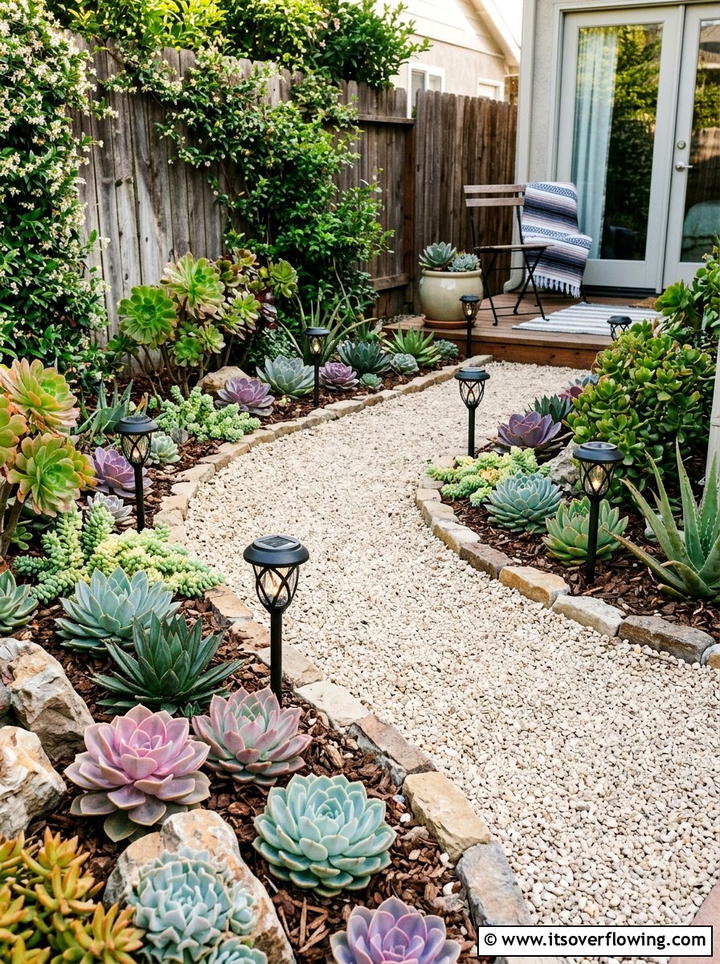 Small backyard succulent layout - 25 garden design ideas with succulent beds
