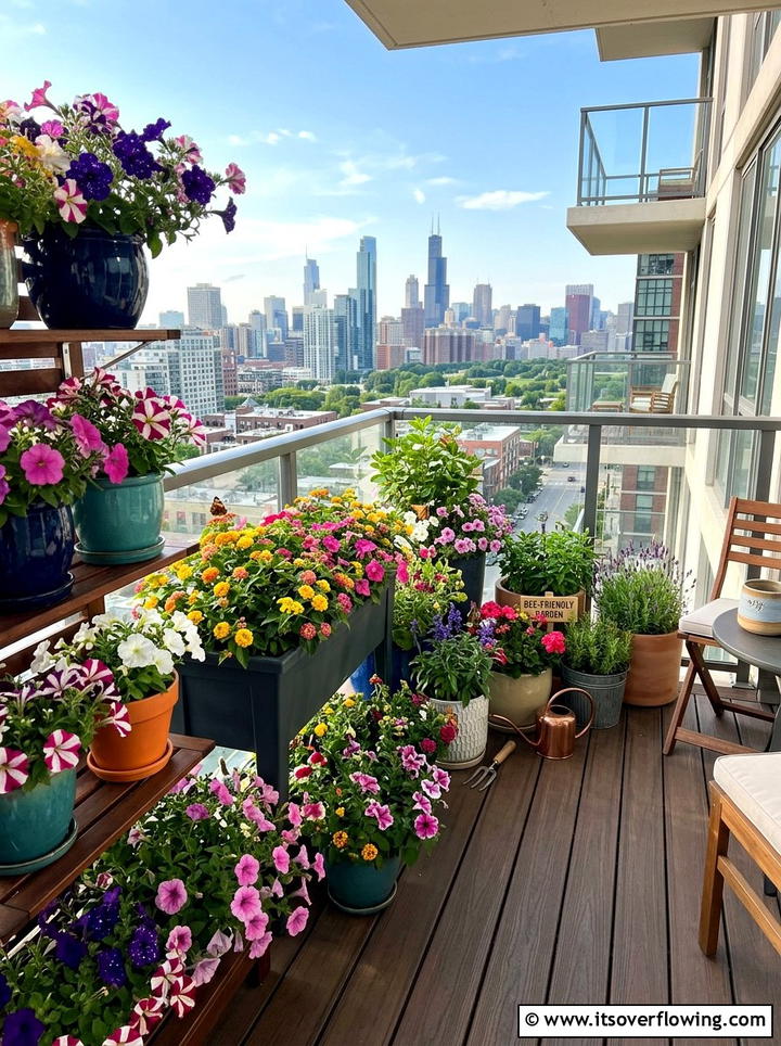 Small balcony container garden - 25 creative garden ideas with pollinator beds