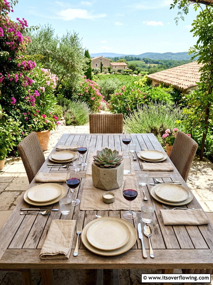 Small concrete planter table centerpiece - 25 garden ideas with concrete planters