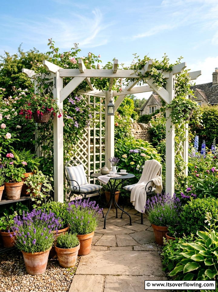 Small garden corner pergola - 25 garden ideas with pergola