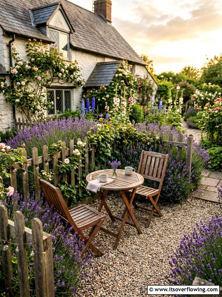 Small gravel patio - 25 garden ideas with patio