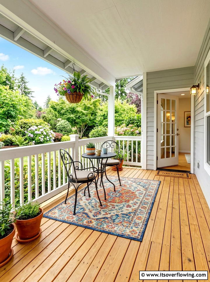 Small porch wood deck - 25 front porch ideas with wood floor