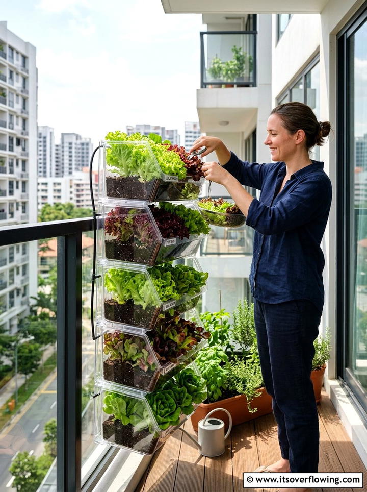 Small space lettuce farm - 25 upcycled garden ideas with shoe organizers